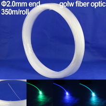 Cabo de fibra óptica pmma 350mm, cabo de plástico para decoração de fios de luz de teto, 2.0m por rolo 2024 - compre barato