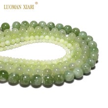 Wholesale Natural Round  New Jades Green Loose Stone Beads  For Jewelry Making DIY  Bracelet Necklace 4/6/8/10/12 mm Strand 15'' 2024 - buy cheap