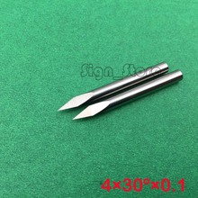 10pcs Solid Tungsten Carbide CNC wood Milling Cutter Three Face Engraving Bits 4mm * 30 degree* 0.1mm tip 2024 - buy cheap