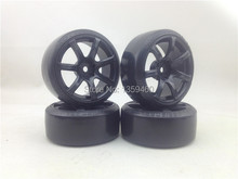 Neumáticos de derrape para alfombra teledirigida, 1/10, W7S3 (Material negro), 3mm, prepegados, nuevos, 4 Uds. 2024 - compra barato