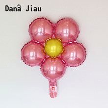 Pink Flower Foil Balloon Spring Wedding Birthday Party Decoration Inflatable Air Balloons Happy  Year girl's 2024 - buy cheap