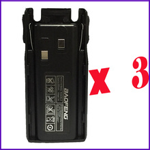 Baofeng-rádio de comunicação, walkie-talkie original, 3 peças, 7.4v, 2800mah, bateria para baofeng 2024 - compre barato