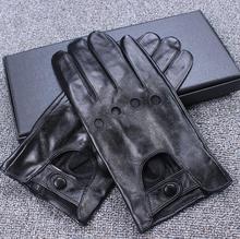 Men's touch screen glove male natural sheepskin leather motorcycle glove genuine leather driving glove R289 2024 - buy cheap