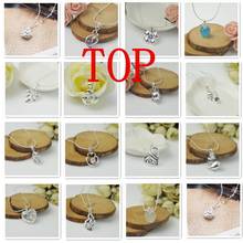 925 Sterling Silver Color 15 Models Pendant Necklaces with Zircon for Women Genuine  Jewelry Gift Xl017 2024 - buy cheap