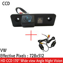 Светодиодная камера ночного видения 170 дюймов, Водонепроницаемая Автомобильная камера заднего вида HD CCD для VW SKODA ROOMSTER OCTAVIAFABIA 2024 - купить недорого