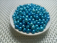 Бусины с искусственным жемчугом светло-голубого цвета, 6-7 мм, 50 шт. 2024 - купить недорого