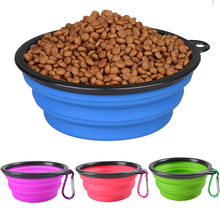 New Arrival Pet Products  Silicone Folding Pet Dog Cat Travel Bowl Dog Food Feeder Puppy Bowl 2024 - buy cheap