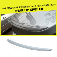 Car-Styling PU Grey Rear Trunk Boot Lip Spoiler Wing Sticker For BMW 5 Series E60 Sedan 4-Door 2005 - 2008 2024 - buy cheap