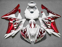 Injection Mold Fairing kit for YZFR6 08 09 10 11 12 YZF R6 2008 2009 2010 2012 YZF600 Red flames white Fairings set+7gifts YG13 2024 - buy cheap