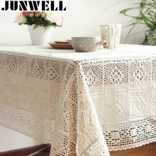 100% Cotton Knitted Lace tablecloth Shabby Chic Vintage Crocheted Tablecloth Handmade  Cotton Lace table topper 2024 - buy cheap