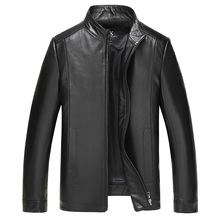 Куртка мужская из натуральной овечьей кожи, модная верхняя одежда из натуральной кожи, Весенняя черная кожаная куртка 2024 - купить недорого