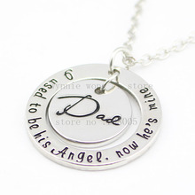 2017 new Father's day Mother Day's Jewelry"I used to be his/her Angel"necklace In Memory Of Dad/Mom Necklace Memorial Jewelry 2024 - buy cheap