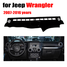 Car dashboard covers mat for Jeep wrangler 2007-2016 years Left hand drive dashmat pad dash cover auto dashboard accessories 2024 - buy cheap