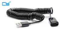 3 м/10FT черный USB 2,0 Тип мужского и женского пола стрейч Удлинительный кабель передачи данных для портативных ПК USB 2,0 удлинитель линии кабель 2024 - купить недорого