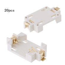 OOTDTY 20pcs White Housing CR2032 SMD Cell Button Battery Holder Socket Case Battery Holder 2024 - buy cheap