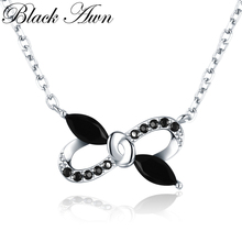 Bow Shape Romantic Arrive 925 Sterling Silver Fine Jewelry Trendy Flower Engagement necklaces & pendants for Women K039 2024 - buy cheap