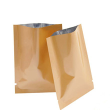 200pcs Small Glossy Orange Open Top Aluminum Foil Bag Mask Medicine Powder Herbal Packaging Bag Heat Seal Foil Bags 2024 - buy cheap