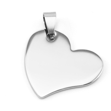 Simsimi mini askew heart charm diy jewelry charms mirror polished  Pendant for women stainless steel wholesale price 50pcs 2024 - buy cheap