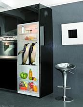 Adesivo de geladeira pinguim abstrato, para geladeira, máquina de lavar louça, tampa de decoração para casa, acessórios de cozinha, adesivos de parede de vinil 2024 - compre barato