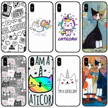 Cartoon Cat Face A Lot Pile of Cats art Cover black Phone Case For iPhone 6 6plus 7 8plus 5 5S 5C SE For iPhone X XS XR XS Max 2024 - buy cheap