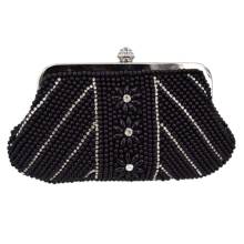 Luxury Beaded Wedding Bags Beige Women Party Purse Prom Bags Soft Pearl Evening Clutch Bags 2024 - buy cheap