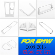 For BMW X5 X6 E70 E71 2008-2013 ABS Matte Silver Car Interior Decoration Strip Trim Frame Cover Car Accessories For LHD 2024 - buy cheap