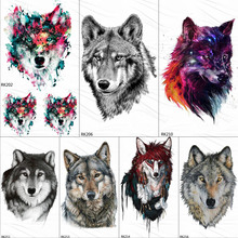 OMMGO Wolf King Galaxy Universe Temporary Tattoo Sticker Waterproof Fake Tattoos For Men Women Custom Tatoos Body Art Armband 2024 - buy cheap