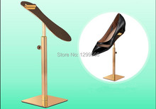 2pcs hot sale Free Shipping Rose Gold stainless steel adjustable shoes display holder rack heels shelf stand 2024 - buy cheap