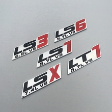 1 шт., металлические 3d-наклейки LT1 LS1 LS3 LS6 LT9 LSX 5.7L 6.8L 7.4L V8, боковая эмблема, декоративные наклейки для автомобиля, Стайлинг автомобиля 2024 - купить недорого