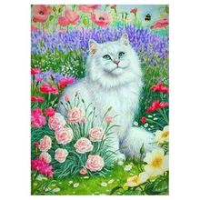kexinzu Full Square Round Drill 5D DIY Diamond Painting "Cartoon Animal Cat" 3D Embroidery Cross Stitch Mosaic Home Decor Gift 2024 - buy cheap