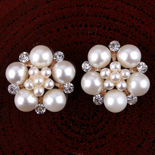 Botón de diamantes de imitación para fabricación de joyas, botón decorativo de perlas para accesorios de ropa, 23MM, 2 colores, 200 unids/lote 2024 - compra barato