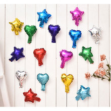 20pcs/lot mini size 5 inch Balloon Heart &star shape Foil Balloons inflatable wedding decoration Birthday Party Supply 2024 - buy cheap