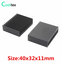 500 piezas 40x32x11mm radiador disipador de calor de aluminio para Chip LED IC disipador de calor Transistor de ordenador electrónico enfriador de refrigeración 2024 - compra barato