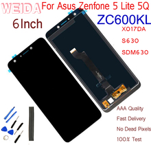 6.0" Original For Asus Zenfone 5 Lite 5Q ZC600KL X017DA S630 SDM630 LCD Display Touch Screen Digitizer Assembly Frame Free Tools 2024 - buy cheap