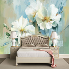 Personalizado 3D hand-painted floral fundo pintura de parede papel de parede moderno e minimalista-high-grade material à prova d' água 2024 - compre barato