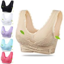 Lingerie Lace Solid Color Cross Side Buckle Without Rims Gathered Sports Underwear Sleep Bra New 2024 - buy cheap