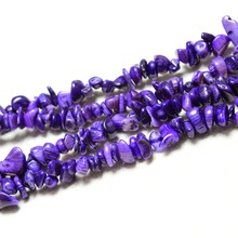 Wholesale Irregular Gravel  5-8 mm Natural Coral Dye Purple Stone Beads For Jewelry Making DIY Bracelet Necklace Strand 34'' 2024 - buy cheap