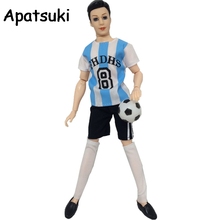 1/6 Doll Clothes Football Sport Wear Gym Suits Clothes For Ken Doll No.8 Top + Shorts Socks For Barbie's Boyfriend Ken Doll Male 2024 - buy cheap
