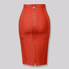 Hot Sale 5 Colors Ladies HL Bandage Skirt Knee Length Sexy Bodycon Skirt Top Quality 2024 - buy cheap