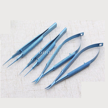 4pcs/set Ophthalmic Microsurgical Instruments 14cm Scissors+Needle Holders +Tweezers Titanium Alloy Surgical Tool 2024 - buy cheap