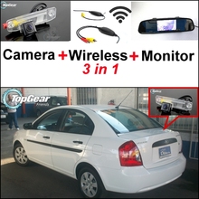 3 in1 Special Rear View Camera + Wireless Receiver + Mirror Monitor Easy DIY Back Up Parking System For Dodge Attitude 2024 - buy cheap