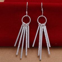 Silver color for women lady wedding party gift hot sale fashion earrings Simple geometric shapes  earrings E026 2024 - buy cheap