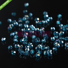 4MM Deep Lake Blue AB Coating Bicone Crystal Bead Crystal Pendant, Glass Loose Bead,Hole Through Beads, 600Pcs/Lot Free Shipping 2024 - buy cheap