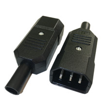 1 pcs 2017New Wholesale Price 10A 250V Black IEC C13 Male Plug Rewirable Power Connector 3 pin ac Socket 2024 - buy cheap
