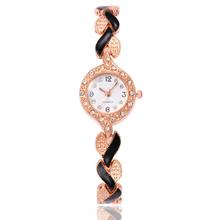 Moda feminina brilhante strass quartzo analógico pulseira vestido relógio de pulso presente 2024 - compre barato