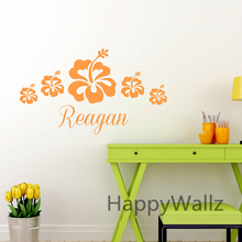 Custom Name Flower Wall Sticker DIY Girls Name Wall Decal Kids Room Children Name Wall Decor Removable Wall Decoration C16 2024 - buy cheap