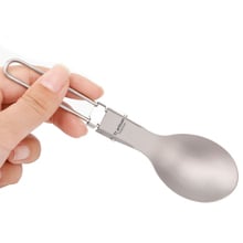 Tiartisan Camp Cutlery Tableware Backpack Spoon Foldable Cookware Spork Fork Lightweight Utensil Spoon Picnic Flatware Ta8002 2024 - buy cheap