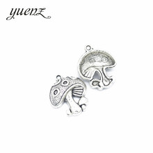 YuenZ 6pcs mushroom Charms Tibetan Silver Bronze Pendants Antique Charm Jewelry Making DIY Handmade Craft 23*19mm K18 2024 - buy cheap