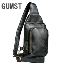 Новая кожаная мужская сумка-слинг GUMST, Мужская нагрудная сумка-мессенджер через плечо для мужчин 2024 - купить недорого