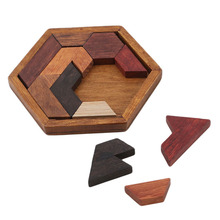Детские деревянные игрушки-паззлы Tangram/доски деревянные геометрические формы образовательные головоломки для детей игрушки 2024 - купить недорого